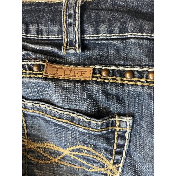 Cowgirl Tuff Western Jeans Women’s Size 26 Low Rise Raw Hem Straight Leg Studded - Picture 3 of 11